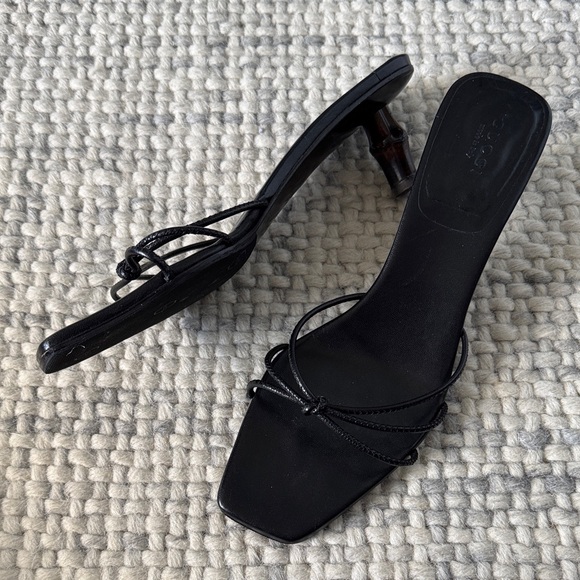 Gucci Shoes - Gucci Black Strappy Bamboo Heels